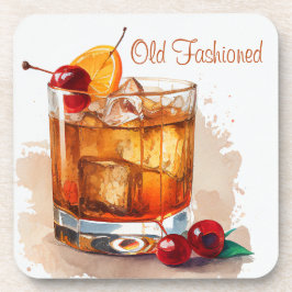 Altmodische Getränke mit Kirschen und Orangen Getränkeuntersetzer