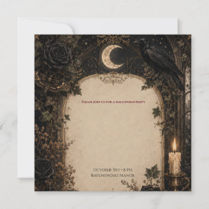 Altmodische Gothic-Halloween-Burgunderrosen, Efeu