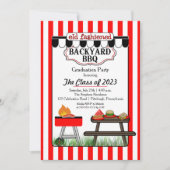 Altmodische GRILLEN-Graduierungspartei Einladung (Vorderseite)