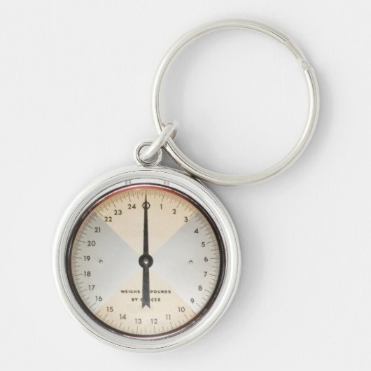 Altmodische Haushaltsskala Schlüsselanhänger (Vorne)
