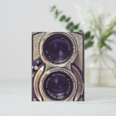 Altmodische Kamera Postkarte (Stehend Vorderseite)