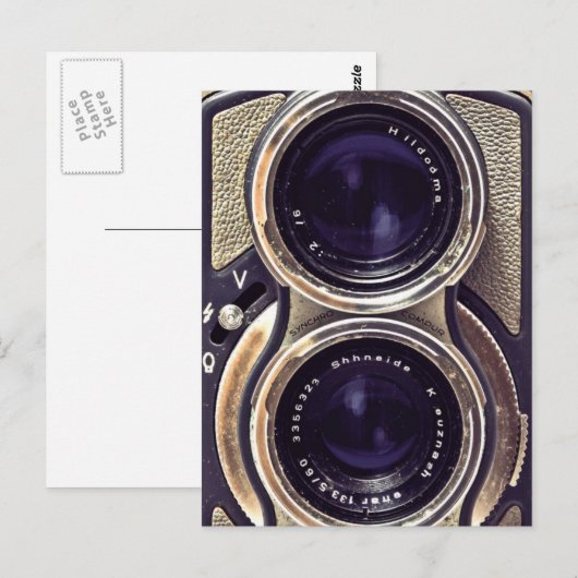 Altmodische Kamera Postkarte (Vorne/Hinten)