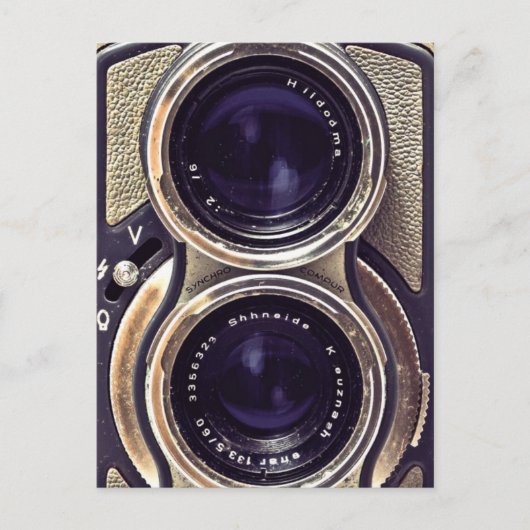 Altmodische Kamera Postkarte (Vorderseite)