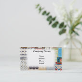 Altmodische Knopf-Sammlung Visitenkarte (Stehend Vorderseite)