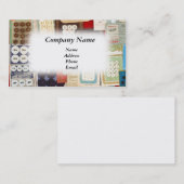 Altmodische Knopf-Sammlung Visitenkarte (Vorne/Hinten)