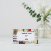 Altmodische Knopf-Sammlung Visitenkarte (Stehend Vorderseite)