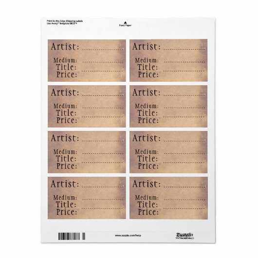 Altmodische Kunst- und Kunsthandwerksmarken, Leere (Vorne)