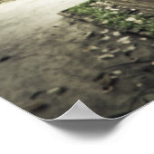 Altmodische Laterne an einer Ziegelmauer Poster (Ecke)