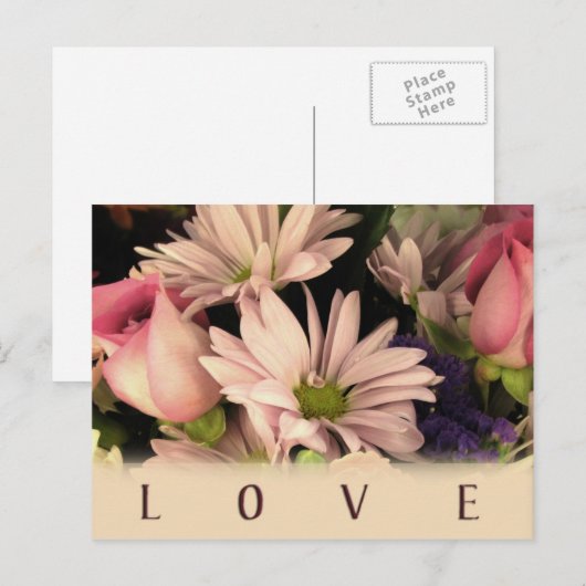 Altmodische Liebe Postkarte (Vorne/Hinten)