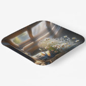 Altmodische Milchdose mit Daisy Bouquet Pappteller (Gewinkelt)