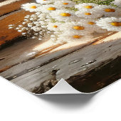 Altmodische Milchdose mit Daisy Bouquet Poster (Ecke)