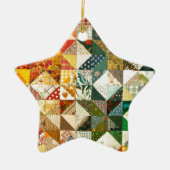 Altmodische Patchwork-Steppdecke Keramikornament (Vorne)