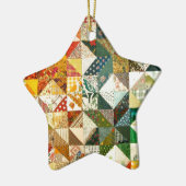 Altmodische Patchwork-Steppdecke Keramikornament (Links)