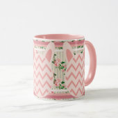 Altmodische Pink Ostersonnige Tasse (VorderseiteRechts)