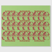 Altmodische Retro Sankt addieren Ihre eigene Geschenkpapier (Flach)