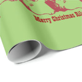 Altmodische Retro Sankt addieren Ihre eigene Geschenkpapier (Rolleneckpunkt)