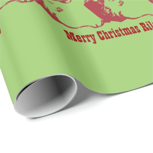 Altmodische Retro Sankt addieren Ihre eigene Geschenkpapier (Rolleneckpunkt)