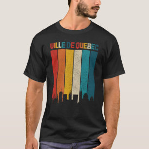 Altmodische Retro-Skyline von Ville De Quebec Kana T-Shirt