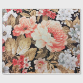 Altmodische Rose Geschenkpapier (Flach)