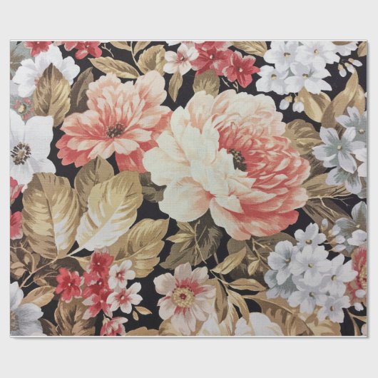 Altmodische Rose Geschenkpapier (Flach)