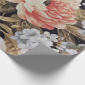 Altmodische Rose Geschenkpapier (Ecke)
