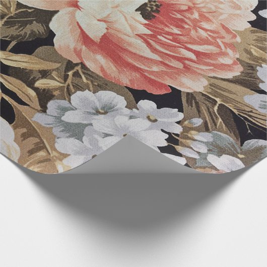 Altmodische Rose Geschenkpapier (Ecke)