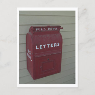 Altmodische rote, ausgehende U.S. MailBox Postkarte