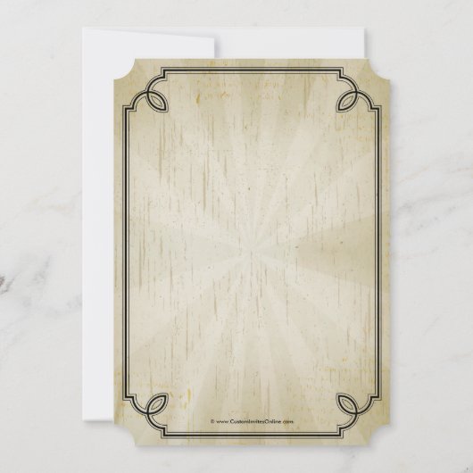 Altmodische Rustikale GRILLEN Barbeque Party Einladung (Rückseite)