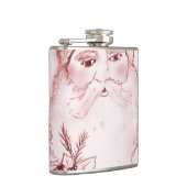 Altmodische Sankt im Rot Flachmann (Rechts)