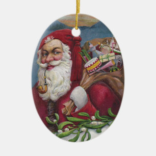 Altmodische Sankt mit Rohr Keramikornament