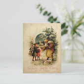 Altmodische Sankt-Postkarte Feiertagspostkarte (Stehend Vorderseite)