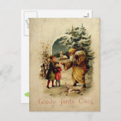 Altmodische Sankt-Postkarte Feiertagspostkarte (Vorne/Hinten)