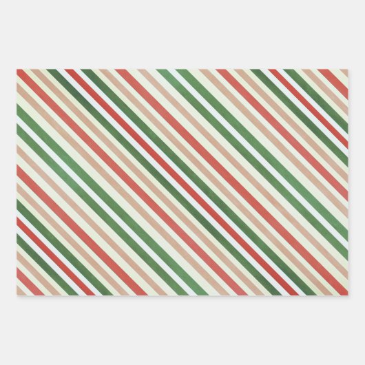 Altmodische Santa's mit Kränzen Geschenkpapier Set (Vorderseite 2)