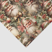 Altmodische Santa's mit Kränzen Seidenpapier (Detail)