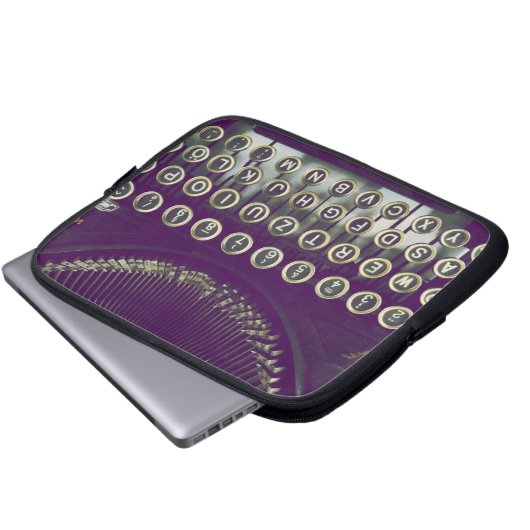 altmodische Schreibmaschine Laptopschutzhülle (Vorne Knopf)