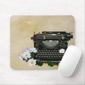 Altmodische Schreibmaschine Mousepad (Mit Mouse)