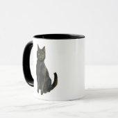 Altmodische schwarze Katze Halloweens Tasse (Vorderseite Links)