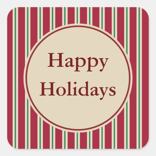 Altmodische Strippenaufkleber Quadratischer Aufkleber (Vorderseite)