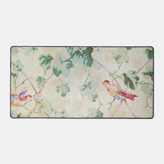 Altmodische Tapete von Vögeln und Ivy Schreibtischunterlage (Vorderseite)