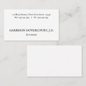 Altmodische, traditionelle Business Card Visitenkarte (Vorne/Hinten)