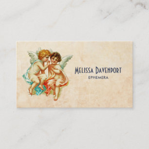 Altmodische Vintage-Cherubim-Engel Visitenkarte