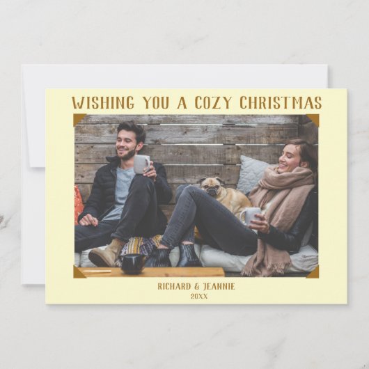 Altmodische Vintage Weihnachtskarte Feiertagskarte (Vorderseite)