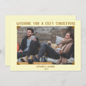 Altmodische Vintage Weihnachtskarte Feiertagskarte (Vorne/Hinten)