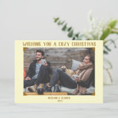 Altmodische Vintage Weihnachtskarte Feiertagskarte (Stehend Vorderseite)