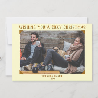 Altmodische Vintage Weihnachtskarte Feiertagskarte