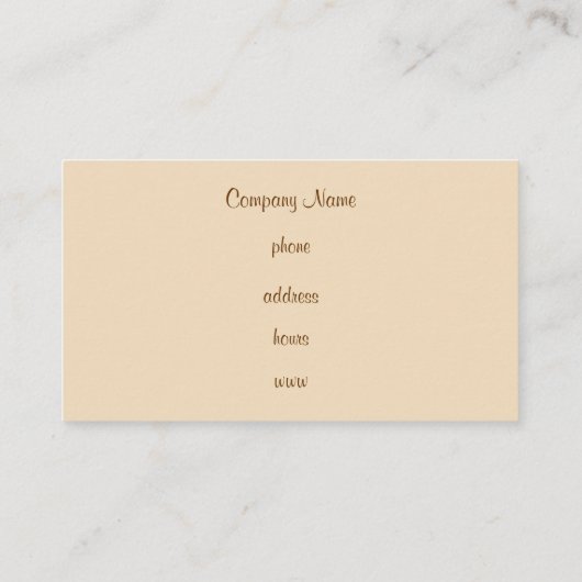 Altmodische Visitenkarte (Rückseite)