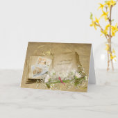 Altmodische Wedding Album Card Karte (Gelbe Blume)