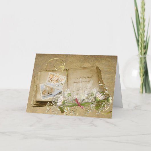 Altmodische Wedding Album Card Karte (Vorderseite)