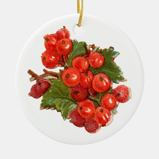 Altmodische Weihnachten, Redcurrant Keramikornament (Vorne)