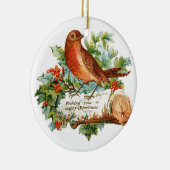 Altmodische Weihnachten, Robin Keramikornament (Rechts)